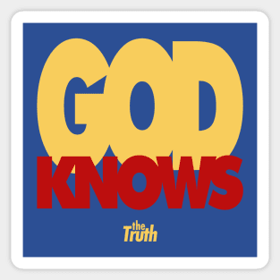 GOD KNOWS the TRUTH yllw/drkrd Sticker